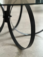 Load image into Gallery viewer, Circular Black & Glass Top Coffee Table