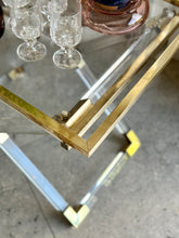 Load image into Gallery viewer, Lucite & Brass Serving / Bar Table