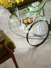 Load image into Gallery viewer, Circular Black & Glass Top Coffee Table
