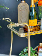 Load image into Gallery viewer, Vintage Brass Drinks Cart