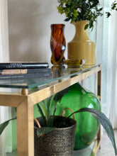 Load image into Gallery viewer, Brass & Glass Console