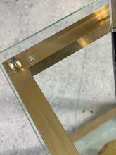Load image into Gallery viewer, Brass & Glass Console
