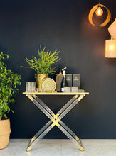 Load image into Gallery viewer, Lucite & Brass Serving / Bar Table