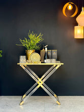 Load image into Gallery viewer, Lucite & Brass Serving / Bar Table