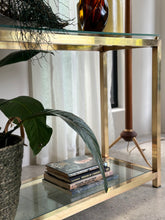 Load image into Gallery viewer, Brass & Glass Console