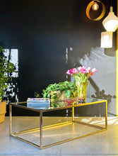Load image into Gallery viewer, Brass & Glass Coffee Table