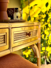Load image into Gallery viewer, Vintage Cane Dresser with Stool