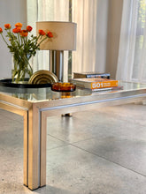 Load image into Gallery viewer, Mid-Century Brass /Chrome Coffee Table With Glass Top