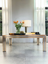 Load image into Gallery viewer, Mid-Century Brass /Chrome Coffee Table With Glass Top