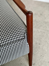 Load image into Gallery viewer, Mid-Century, Danish-Style Sofa with Houndstooth Fabric
