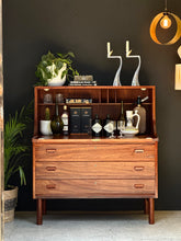 Load image into Gallery viewer, Solid Kiaat Artecasa Writing Bureau/Drinks Cabinet