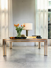 Load image into Gallery viewer, Mid-Century Brass /Chrome Coffee Table With Glass Top