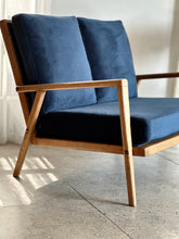 Load image into Gallery viewer, Vintage Oak Two-Seater Couch