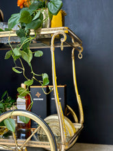 Load image into Gallery viewer, Vintage Brass Drinks Cart