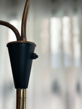 Load image into Gallery viewer, Retro Black, Red & Brass Floor lamp