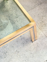 Load image into Gallery viewer, Mid-Century Brass /Chrome Coffee Table With Glass Top