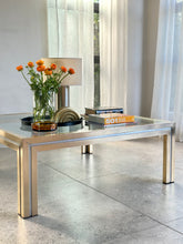 Load image into Gallery viewer, Mid-Century Brass /Chrome Coffee Table With Glass Top