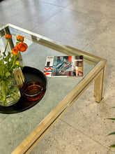 Load image into Gallery viewer, Mid-Century Brass /Chrome Coffee Table With Glass Top