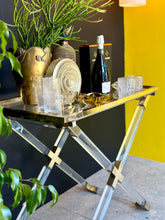Load image into Gallery viewer, Lucite & Brass Serving / Bar Table