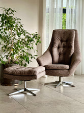 Load image into Gallery viewer, Retro Zodiac Swivel Chair With Footstool