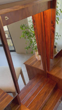 Load and play video in Gallery viewer, Retro Dresser with Mirrored Cabinets & Stool