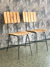 Load image into Gallery viewer, Mid-Century Slatted wood & Steel Chair