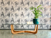 Load image into Gallery viewer, Mid-Century coffee table with glass top