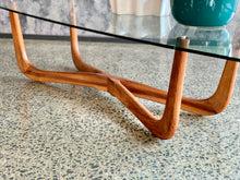 Load image into Gallery viewer, Mid-Century coffee table with glass top