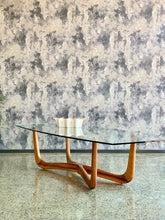 Load image into Gallery viewer, Mid-Century coffee table with glass top