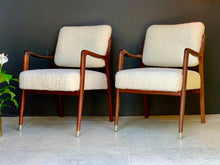 Load image into Gallery viewer, Mid-Century Pair Of Mahogany Armchairs