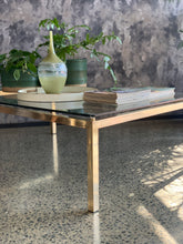 Load image into Gallery viewer, Rectangle brass & glass coffee table