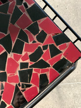 Load image into Gallery viewer, Retro Mosaic & Steel Side Table