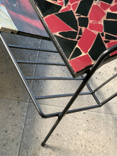 Load image into Gallery viewer, Retro Mosaic & Steel Side Table