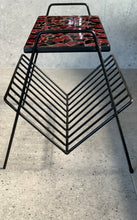 Load image into Gallery viewer, Retro Mosaic & Steel Side Table