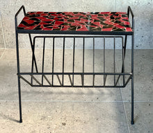 Load image into Gallery viewer, Retro Mosaic & Steel Side Table