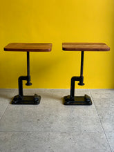 Load image into Gallery viewer, Pair of Industrial Style Side Tables