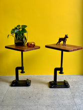 Load image into Gallery viewer, Pair of Industrial Style Side Tables