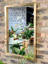 Load image into Gallery viewer, Vintage solid Brass mirror