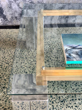 Load image into Gallery viewer, Mid-Century Chrome & Brass Coffee Table