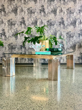 Load image into Gallery viewer, Mid-Century Chrome & Brass Coffee Table