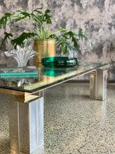 Load image into Gallery viewer, Mid-Century Chrome & Brass Coffee Table