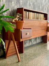 Load image into Gallery viewer, Mid-Century Mahogany Double Bed Headboard With Pedestals