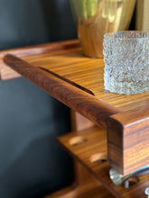 Load image into Gallery viewer, Brutalist, Tabraham style Kiaat Mid-Century Drinks Trolley