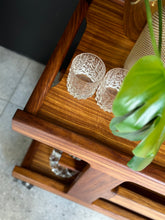 Load image into Gallery viewer, Brutalist, Tabraham style Kiaat Mid-Century Drinks Trolley