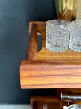 Load image into Gallery viewer, Brutalist, Tabraham style Kiaat Mid-Century Drinks Trolley