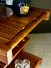 Load image into Gallery viewer, Brutalist, Tabraham style Kiaat Mid-Century Drinks Trolley