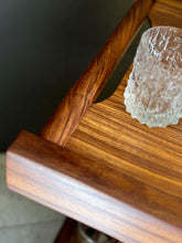 Load image into Gallery viewer, Brutalist, Tabraham style Kiaat Mid-Century Drinks Trolley