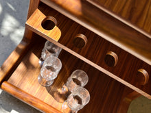 Load image into Gallery viewer, Brutalist, Tabraham style Kiaat Mid-Century Drinks Trolley
