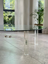 Load image into Gallery viewer, Lucite & Oval Glass Coffee Table