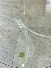 Load image into Gallery viewer, Lucite & Oval Glass Coffee Table